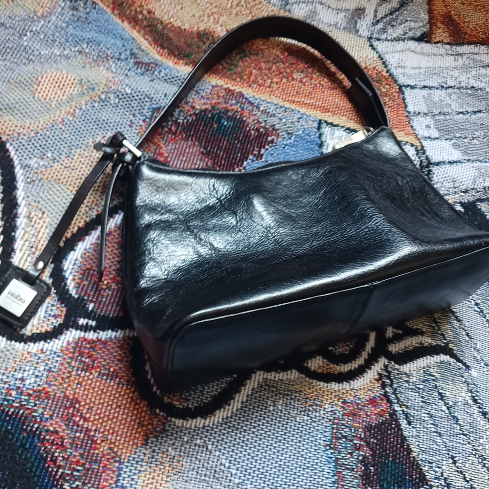 HOBO Black Leather Shoulder Bag